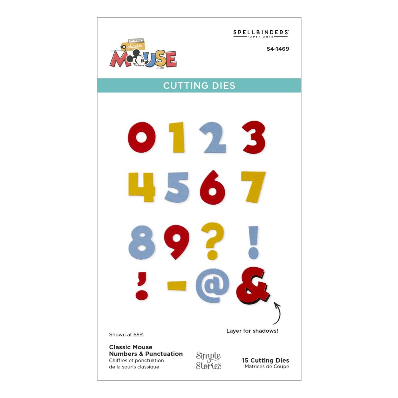 Spellbinders Etched Dies From Say Cheese Classic Mouse-Classic Mouse Numbers & Punctuation